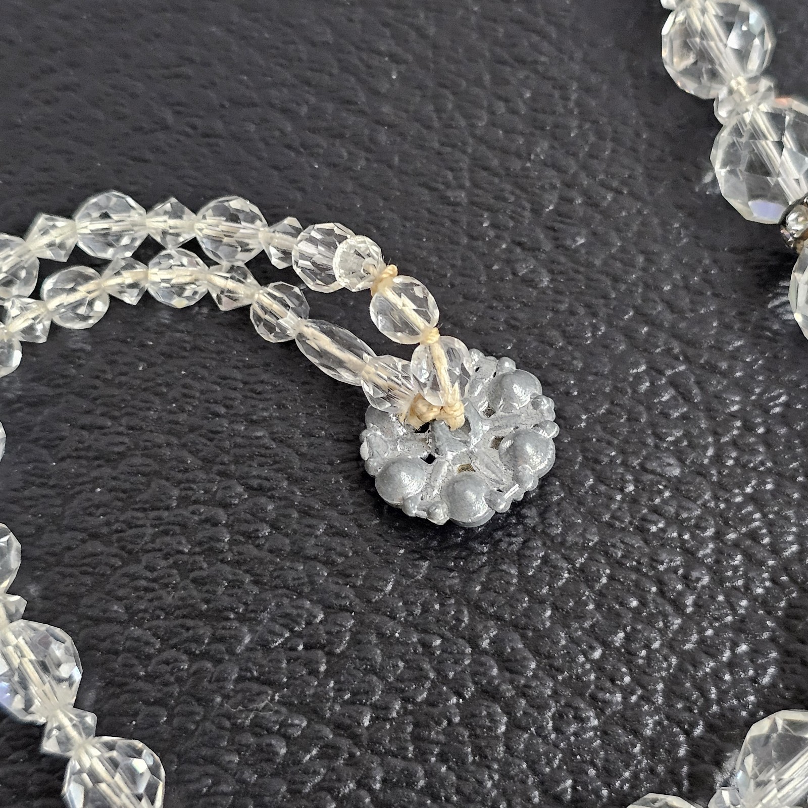 VTG Crystal Beads Round Highly Faceted Heavy Sparkling From Necklace PARTS ONLY