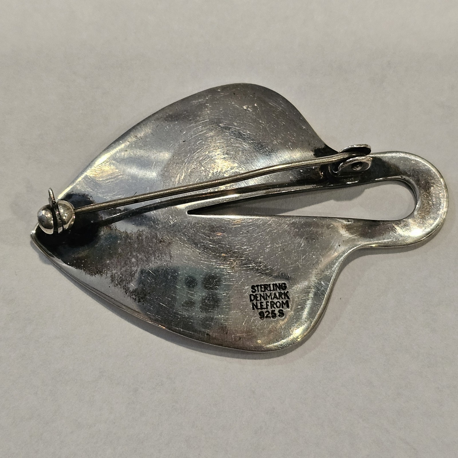 Danish Sterling N.E. FROM Leaf Pin MCM