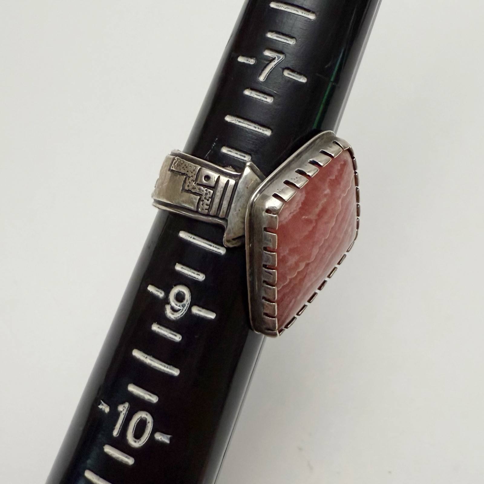 Carolyn Pollack RMT Roderick Tenorio Pink Rhodochrosite Sterling Silver Ring 8