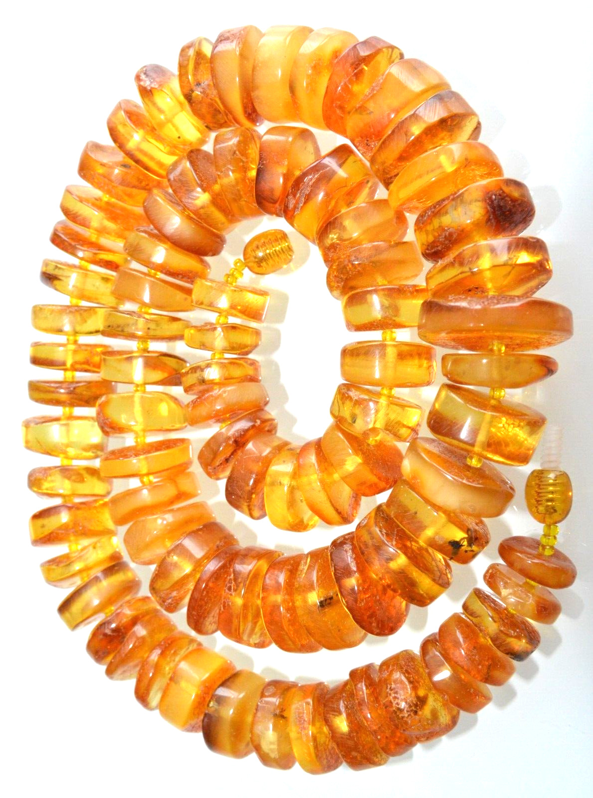 76gr RUSSIAN SOVIET BALTIC AMBER BEAD NECKLACE 琥珀 BRACELET STONE PENDANT EARRING