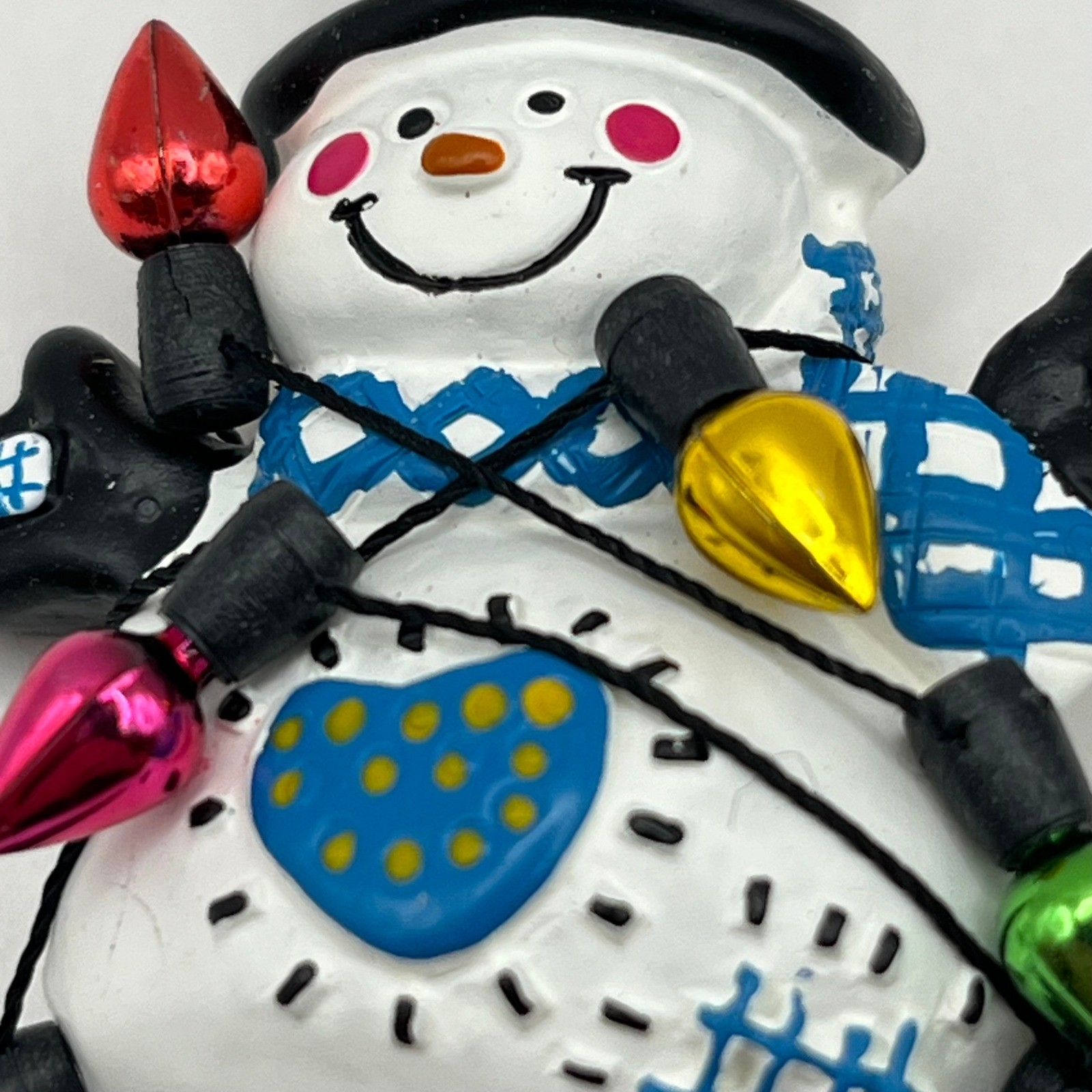 VTG Yuletide D’Lights Snowman Pin Christmas Light String Brooch A.D.M #YT-LB109