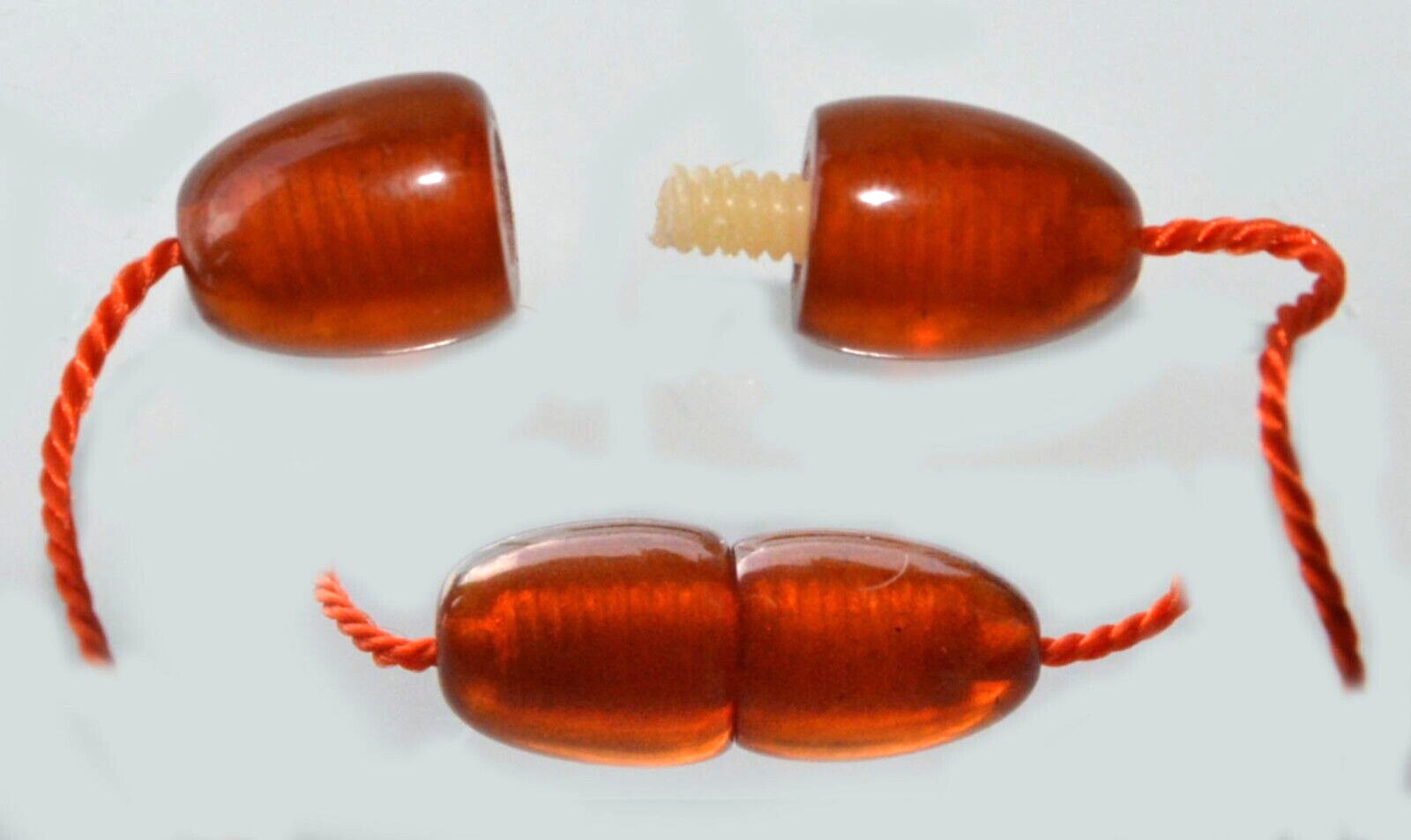1970 RUSSIAN SOVIET BALTIC AMBER TWIST CLASP NECKLACE 老琥珀 PENDANT SUSPENSION PIN