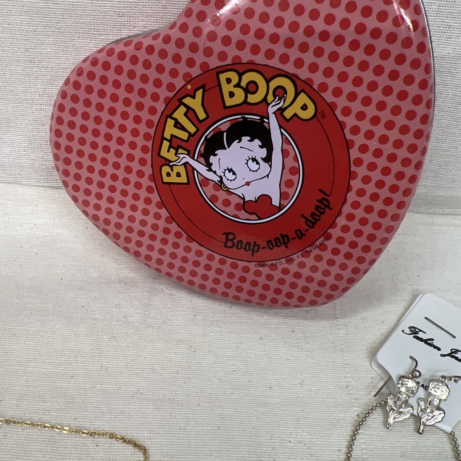Betty Boop Vintage 90s Jewelry Round Pair Of Earrings Sterling Silver 925 Mex
