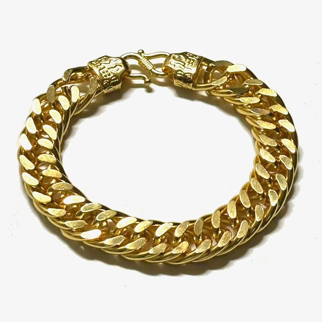 Vintage Bracelet Chain Gold-plated (NOT SURE) marked ‘ 999 ‘, 46.0g, 8.1 inch