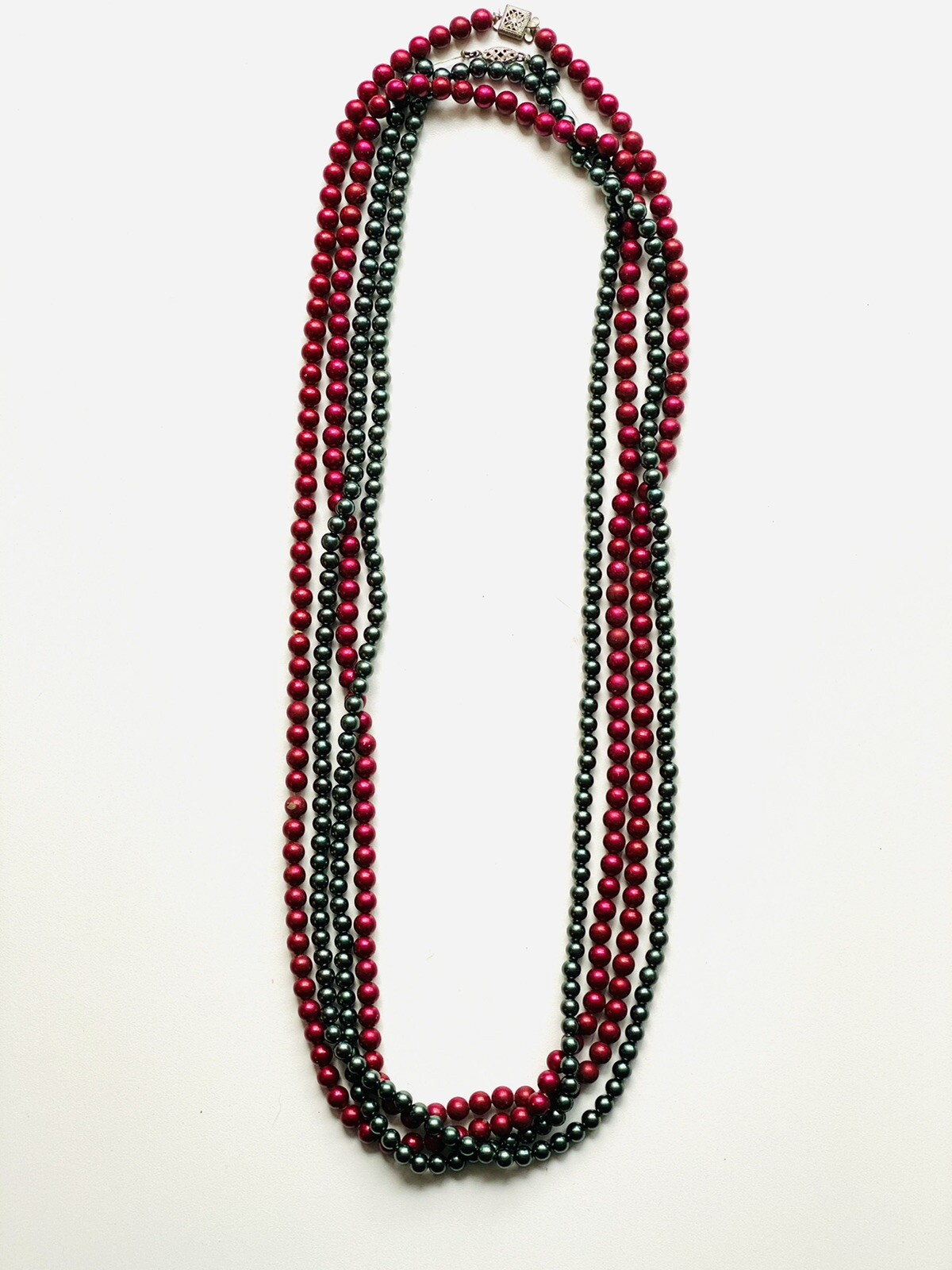 Two Vintage Early Plastic Necklaces