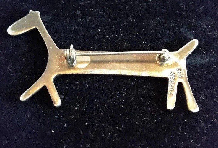 Forbes Horse Dog Sterling Pin Brooch Vintage 2.50″ 10g🔥🔥🔥🔥🔥🔥🔥🔥🔥🔥🔥