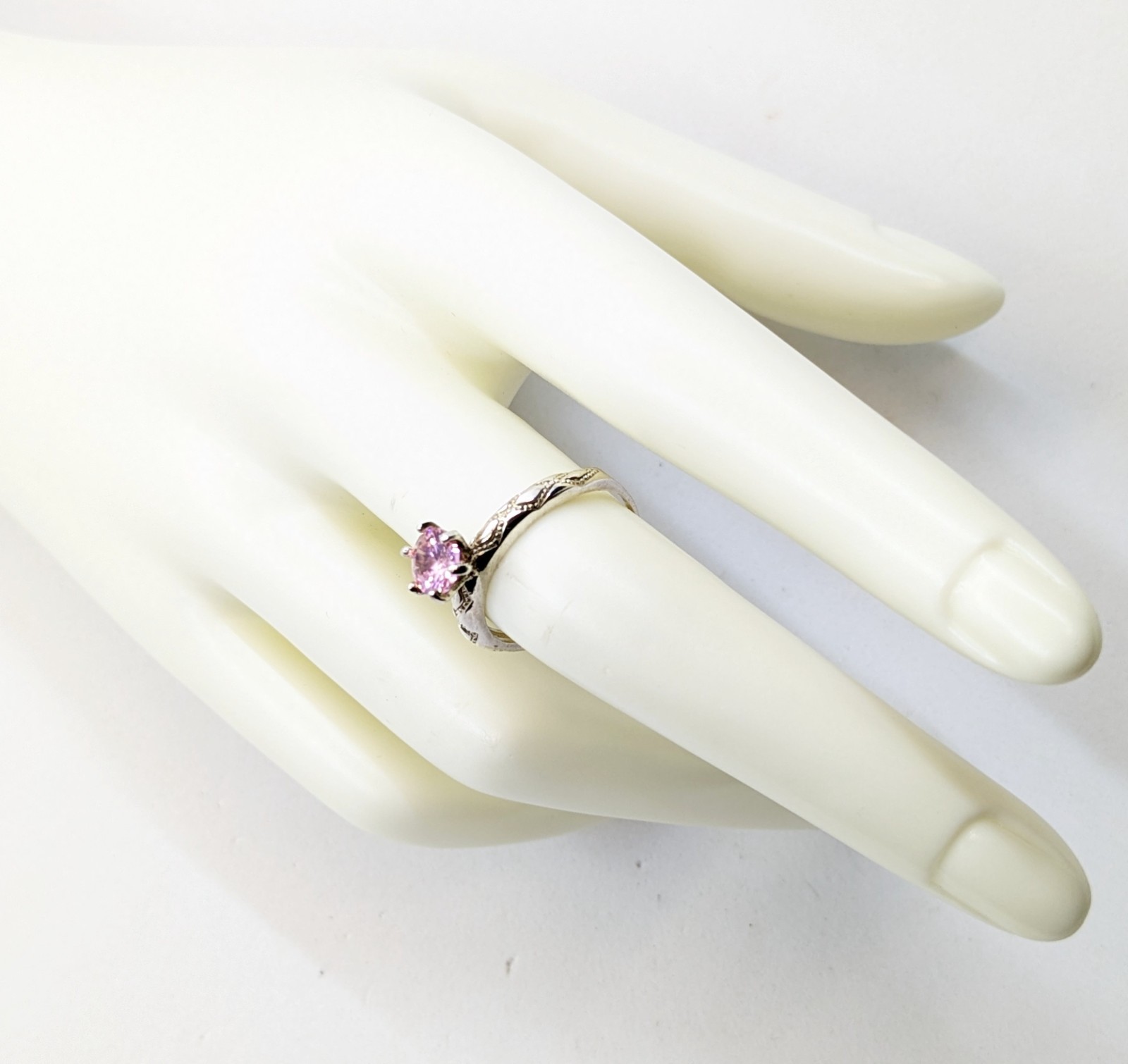 Vintage Luxury RING Silver 925 with Chic Bright Stone -size: 7.75US (17.5mm)| #8