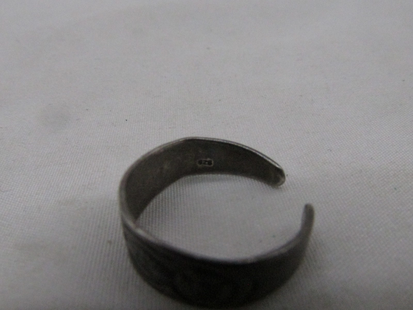 Sterling Silver South Western Design Open Back Toe Ring Marked 925 #764