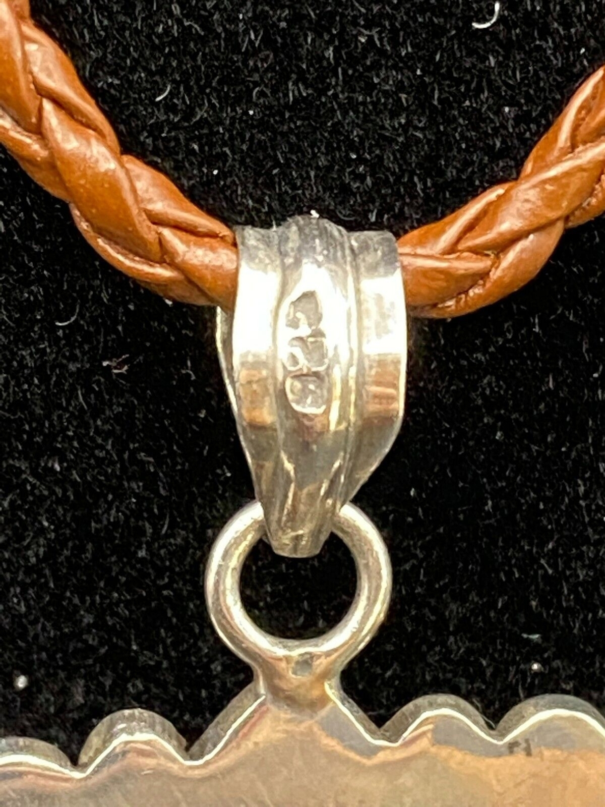 Brown Agate Sterling Silver Pendant Necklace