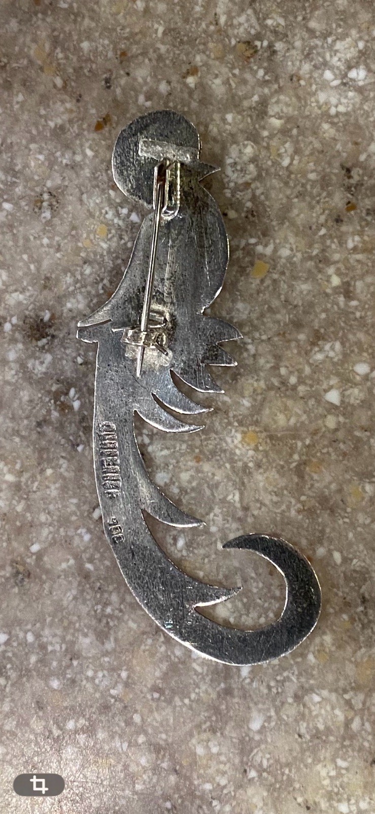 Vintage 900 Sterling Silver 10k Yellow Gold Guatemalan Quetzal Bird Brooch Pin