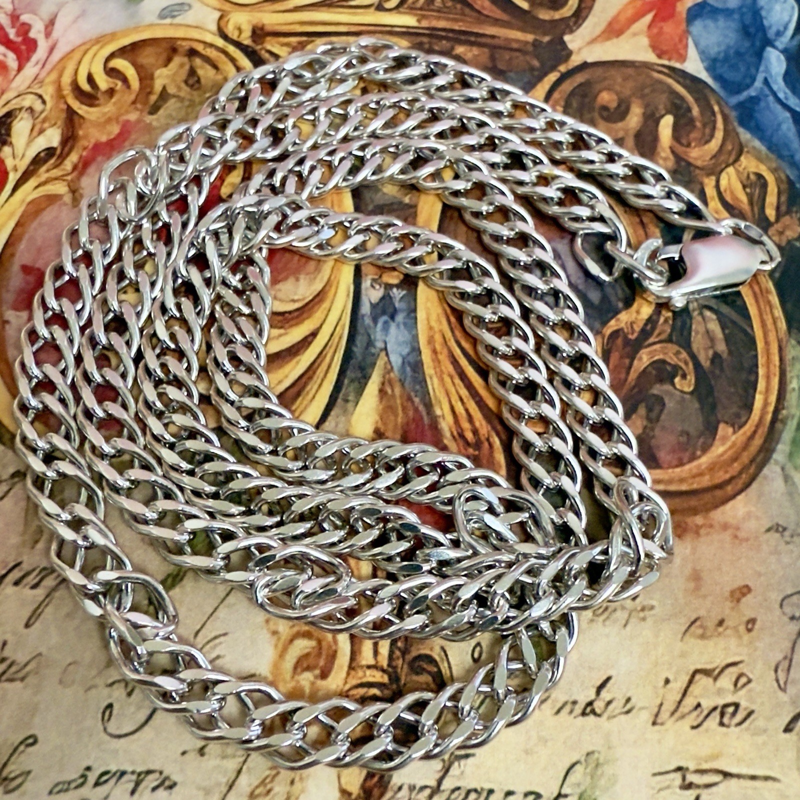 Designer 925 Sterling Silver Chain – 22.5″ – 57 cm – Vintage East European #1871