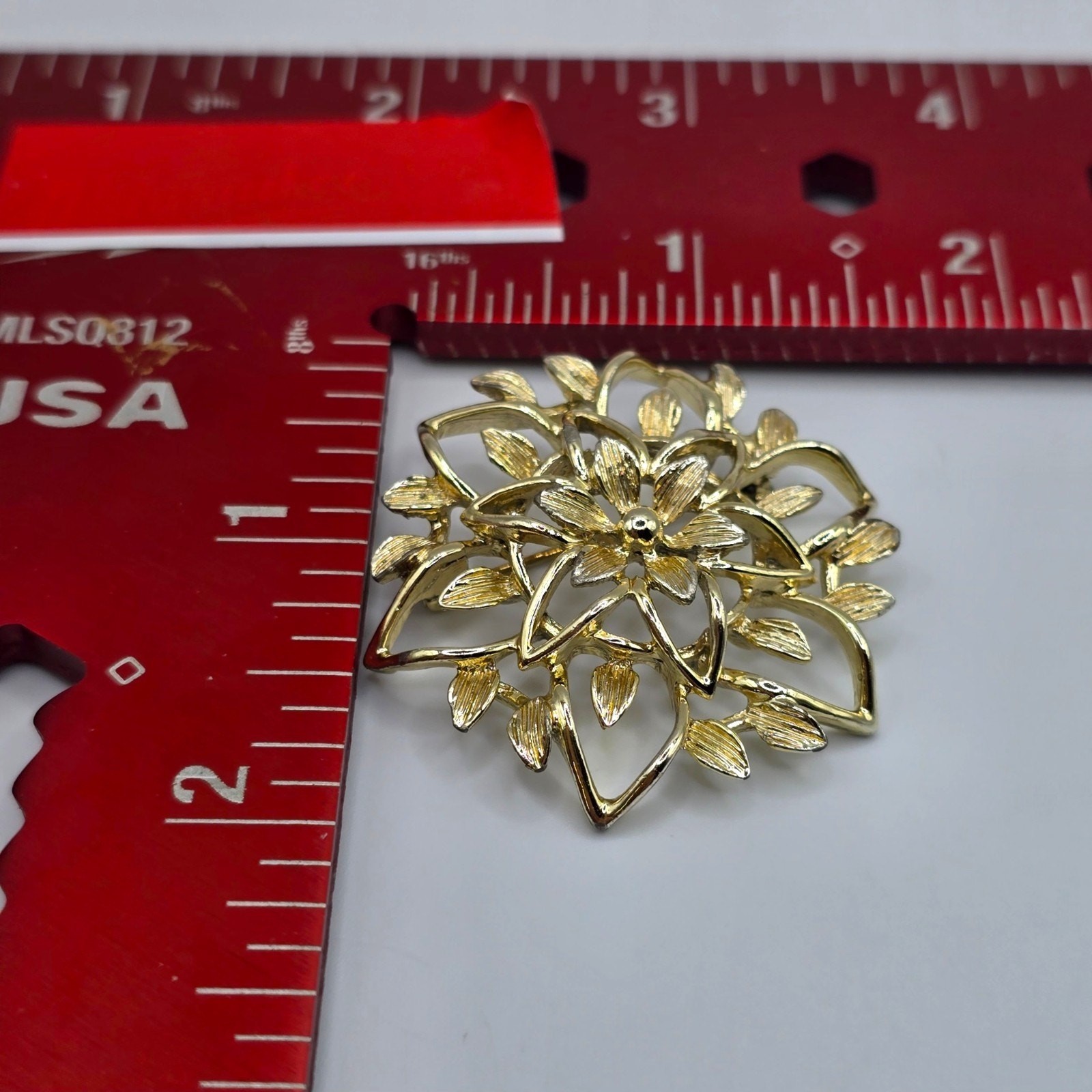 Vintage Brooch Peta Lure 60s 3D Open Work MCM Sarah Cov Book Piece Collectors