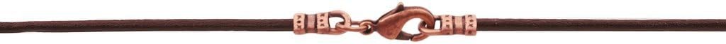 DragonWeave Antique Copper 1.8mm Fine Brown Leather Cord Necklace