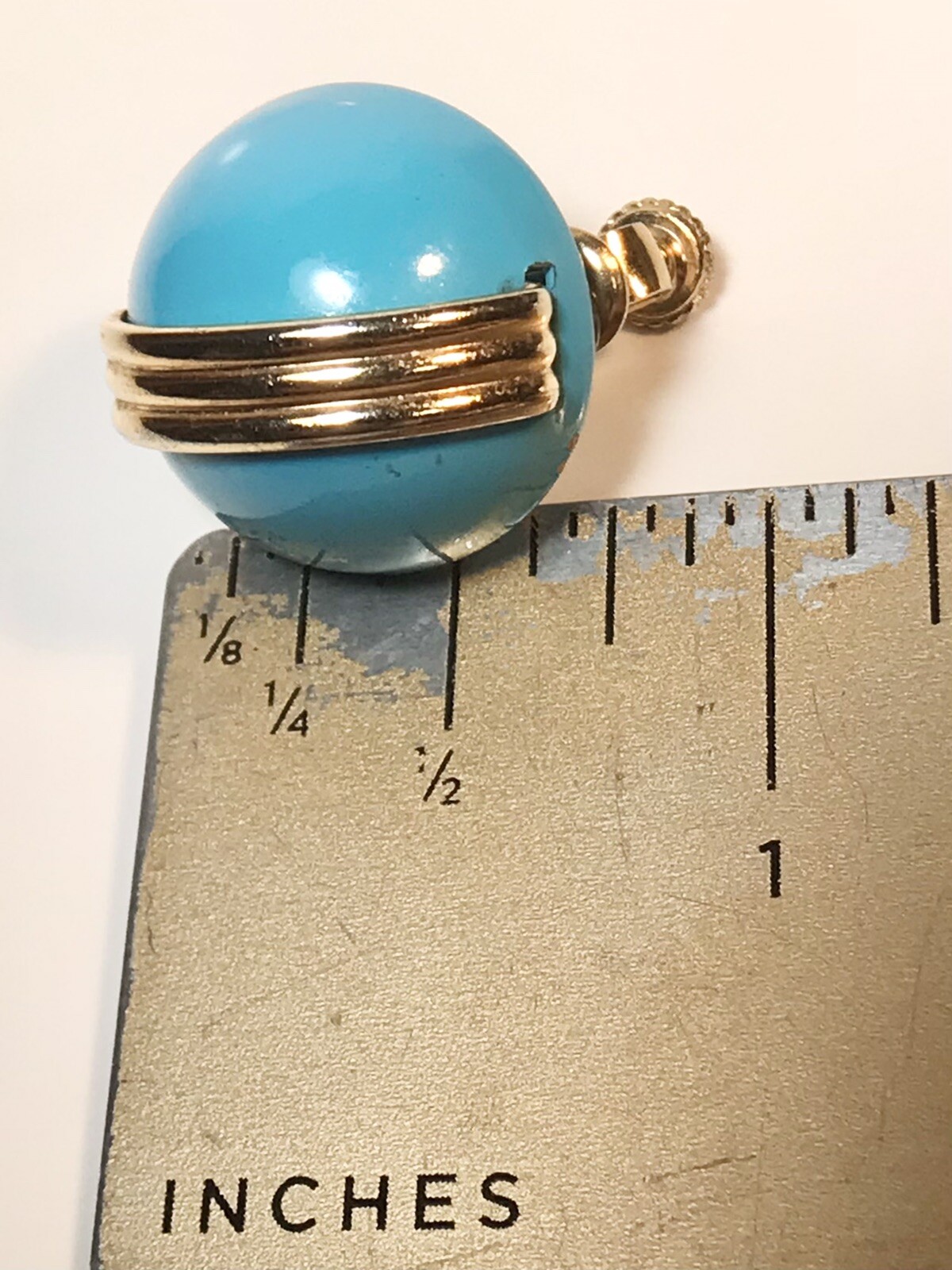 NAPIER EARLY VINTAGE TEAL BLUE & GOLDTONE CLIP ON EARRINGS LIGHT WEAR (S270)