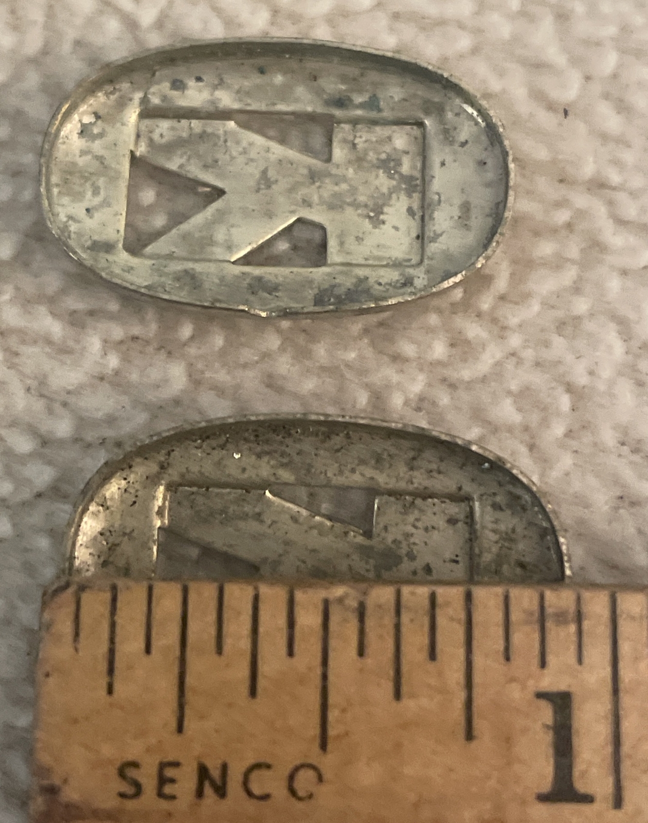 Vintage HADLEY Metal Initial Monogram Letters Arts & Crafts Retro Design