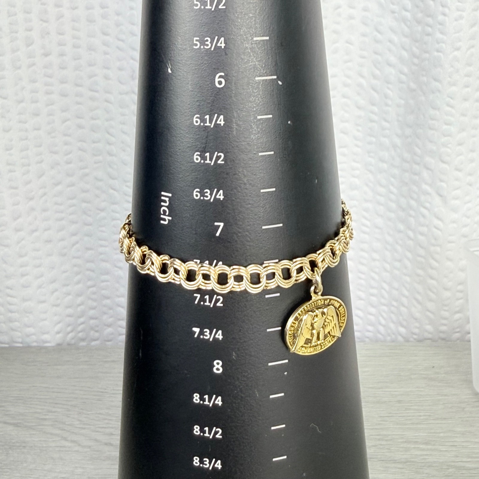 Vintage Krementz Gold Filled Plated or Overlay Starter Charm Bracelet w/ Charm