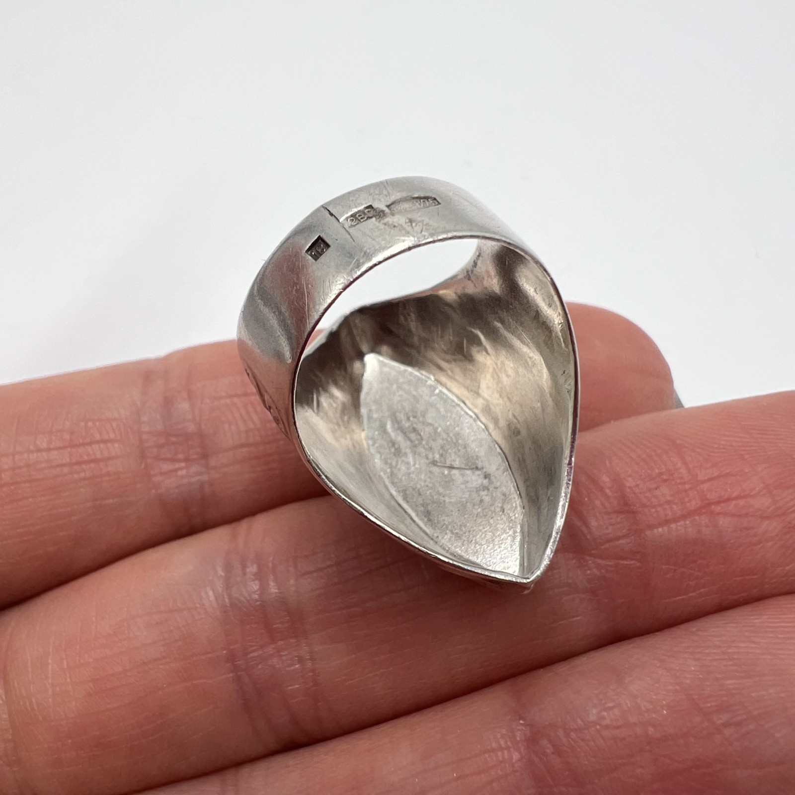 Vintage USSR Sterling Silver 875 Ring Soviet Jewelry Men’s Stamp Size 6.5 US