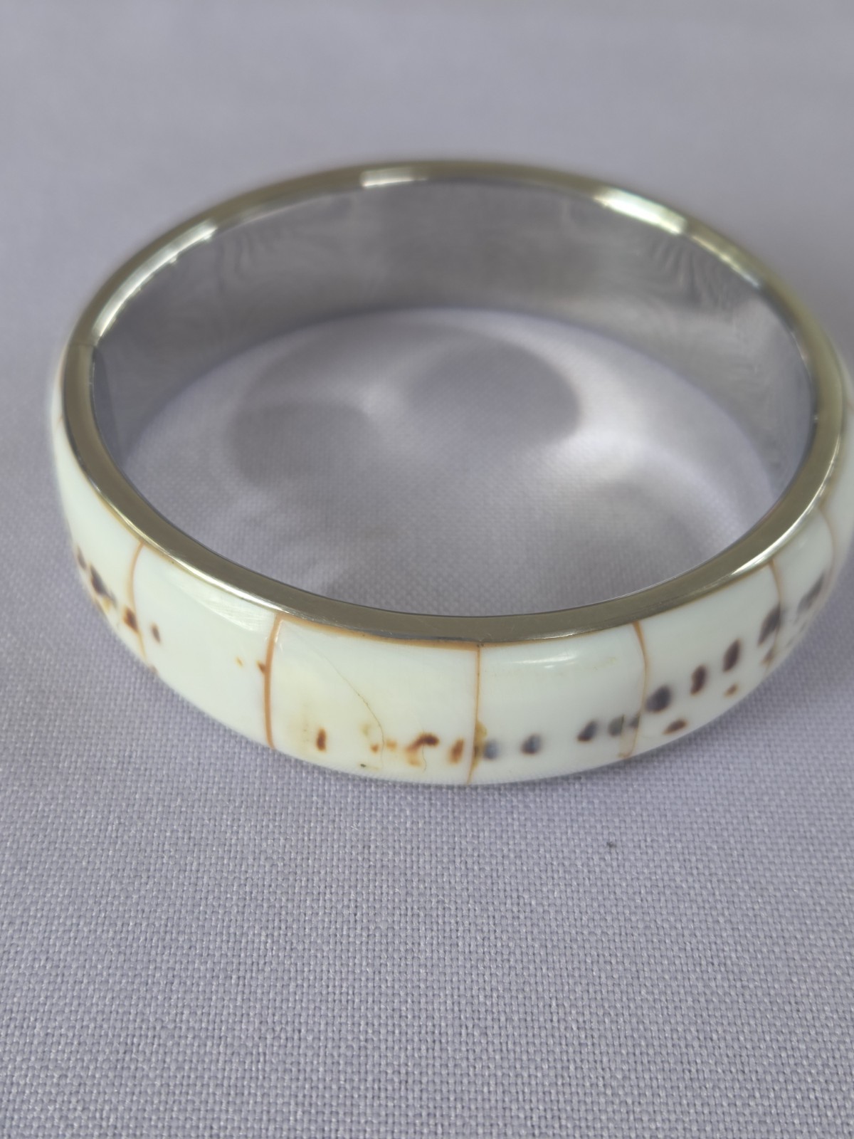 Tiger Cowrie Shell Bracelet Set Vintage Beach Natural Cream Brown White