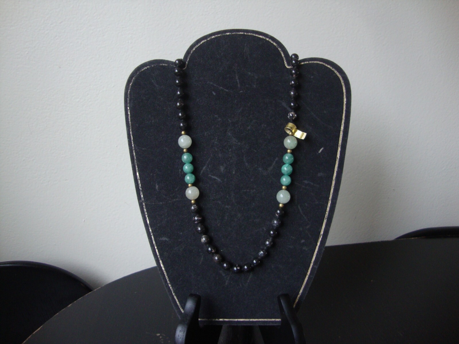 VINTAGE 1980s HAND KNOTTED 12 10 & 8MM GEMSTONE BEAD ENSEMBLE ENDLESS NECKLACE
