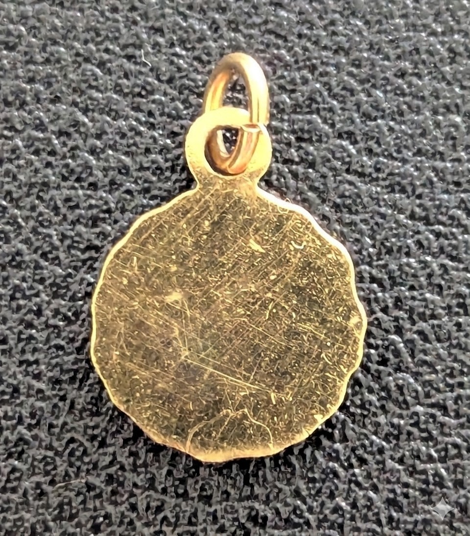 Vtg 10K Gold Charm – North Iowa Area CC Trojans – Mason City, IA – 1cm Pendant