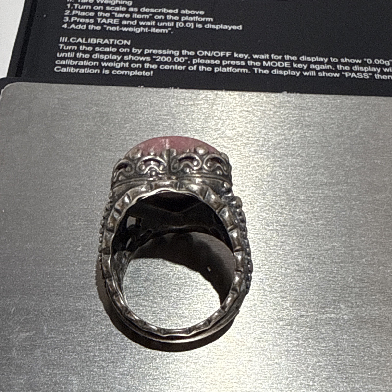 Carolyn Pollack Heart Ring Pink Rhodonite Te Amo Size 6 Sterling Silver 925