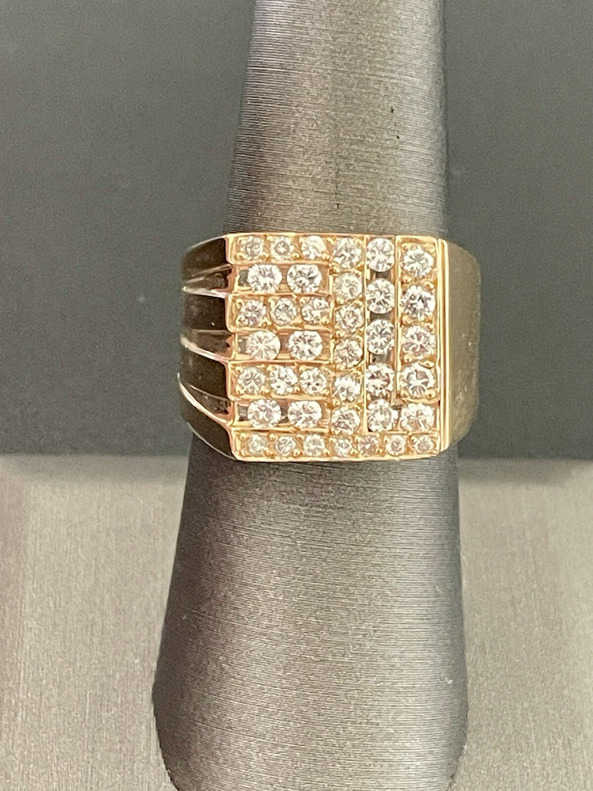 14k Yellow Gold 1.00CTW Diamond Statement Ring (B23)
