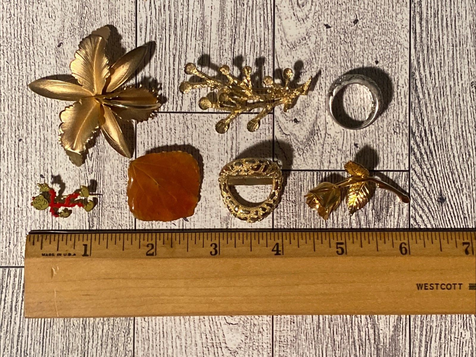 Vtg-mod Jewelry Lot Rhinestone Enamel Glass Pins Pendants Ring Charms Bracelet