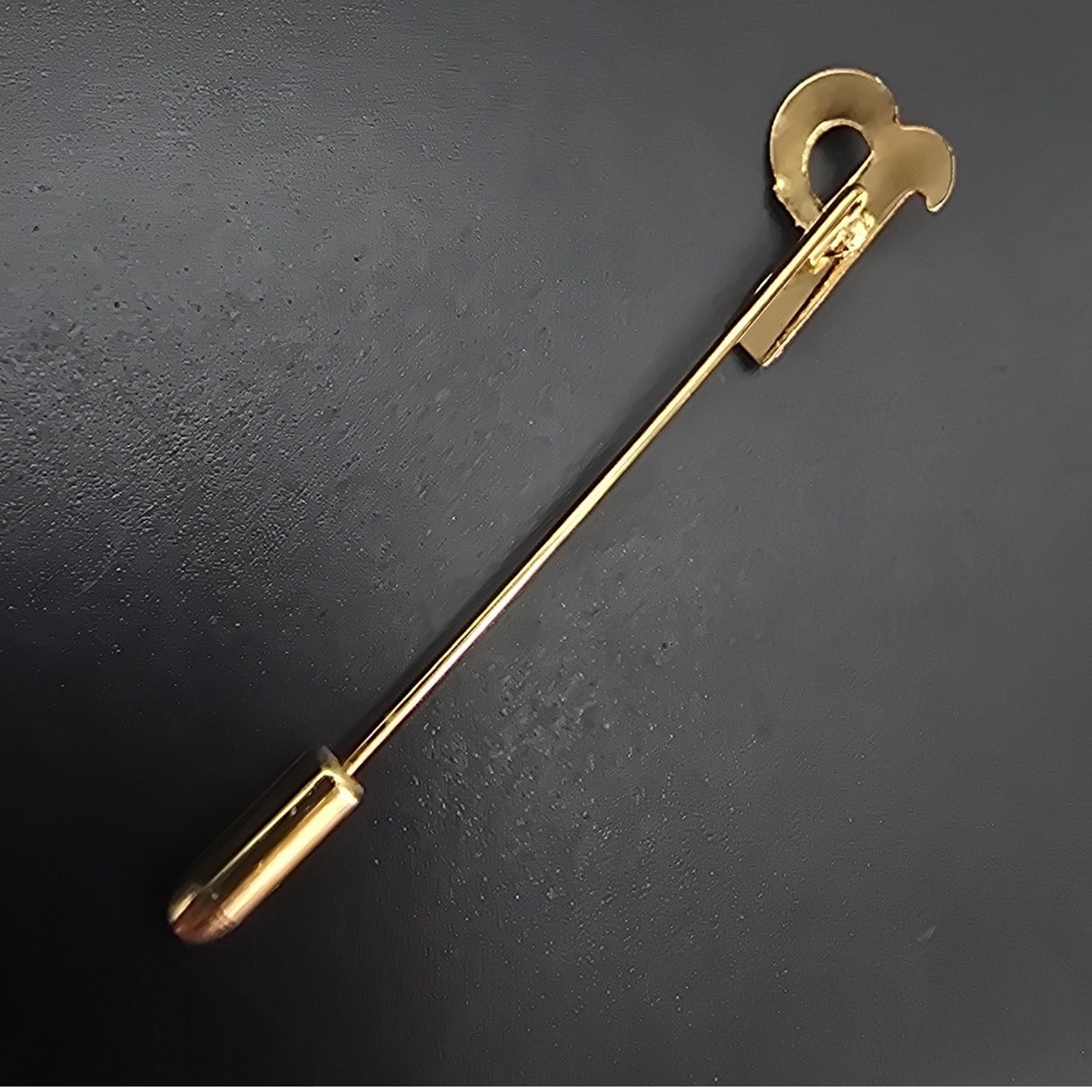 Vintage Gold Tone Letter P Initial Stick Pin Timeless Classic New Old Stock