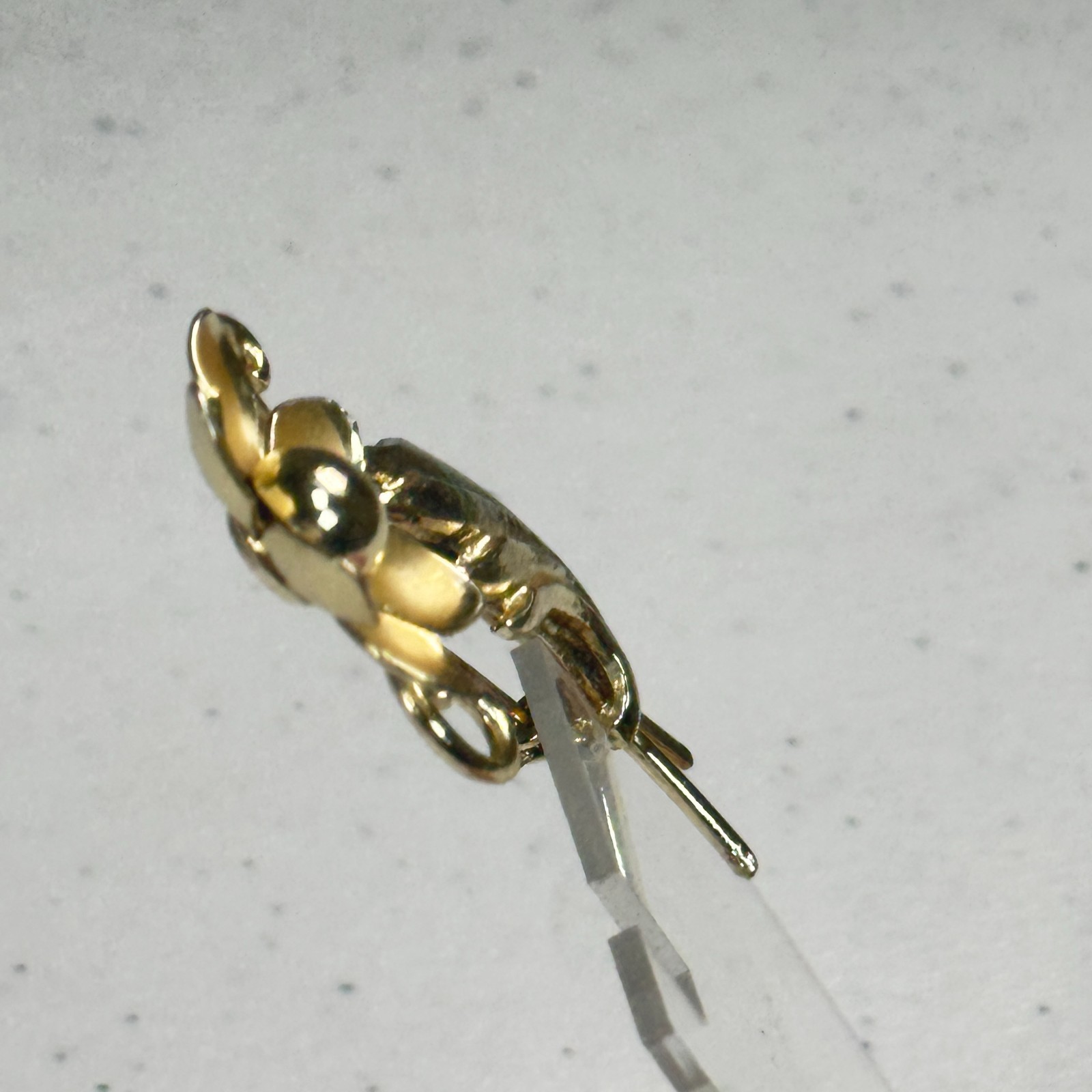 Vintage Brooch Gold Tone Flower Floral Bloom Stem Scroll Leaf Nature Garden Pin