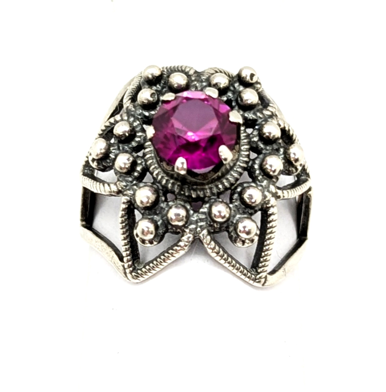 Vintage Elegant Soviet RING Silver⭐875 stamp Star USSR-size: 6.25US (17mm)| UA#4