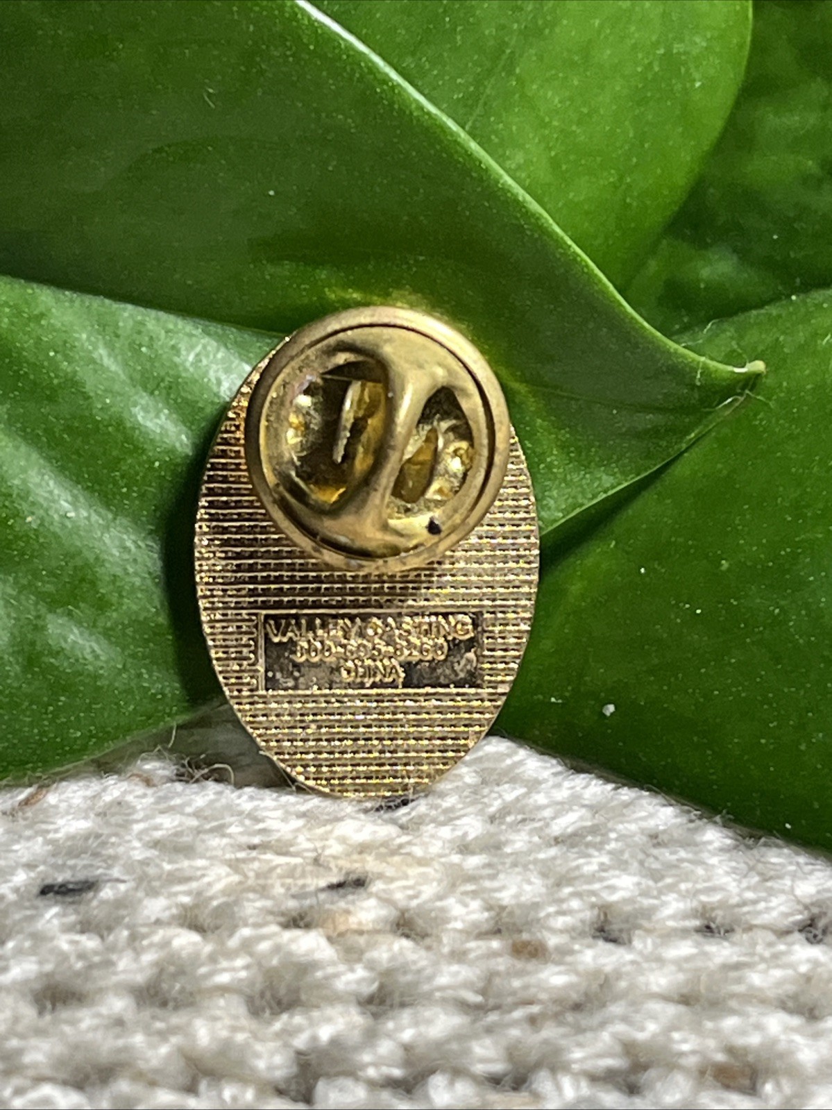 Vintage Valley Casting Religious Gold Toned & Multi Colored Enamel Rose Pin