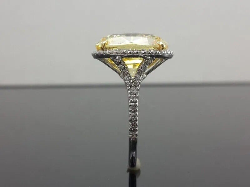 Art Deco 4.30 Ct Canary Diamond Vintage Engagement Ring 925 Sterling Silver