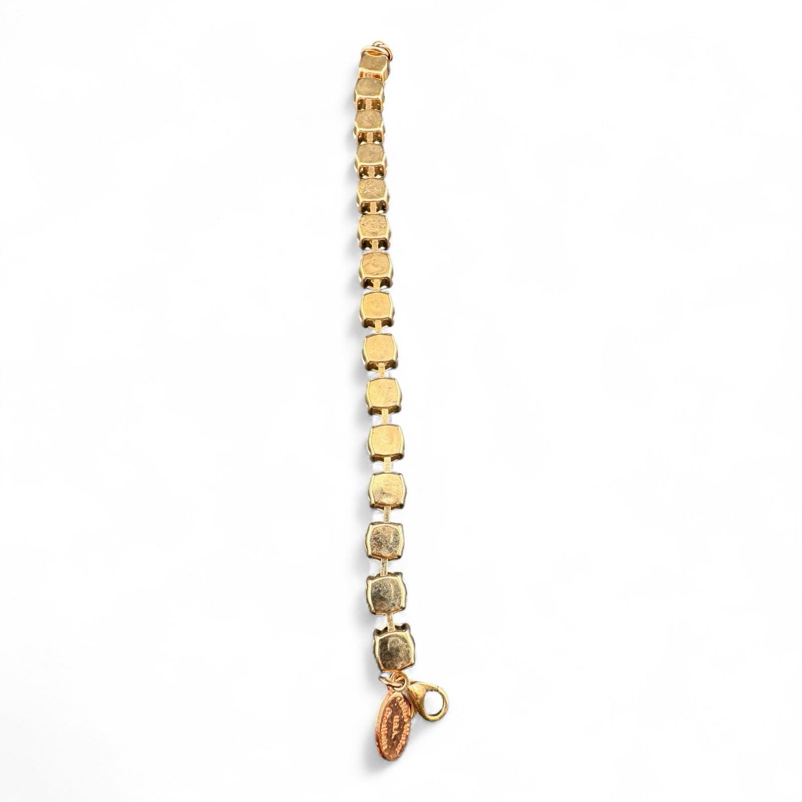 “Blue Water Creations” Gold Tone & Pacific Opal Austrian Crystal Tennis Bracelet