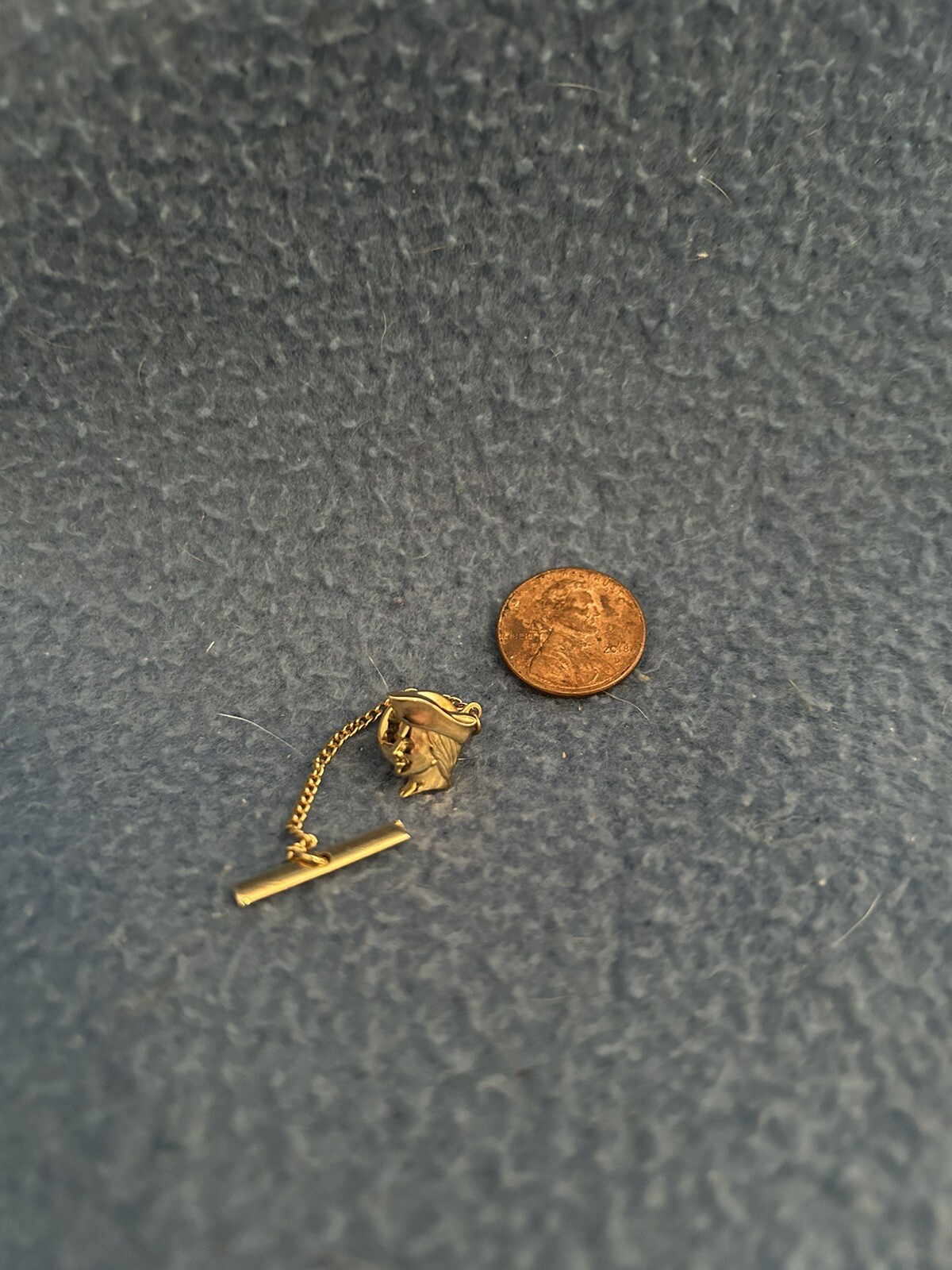 Vintage Revere Copper & Brass Gold Tie Pin with Gift Box-Pristine Condition