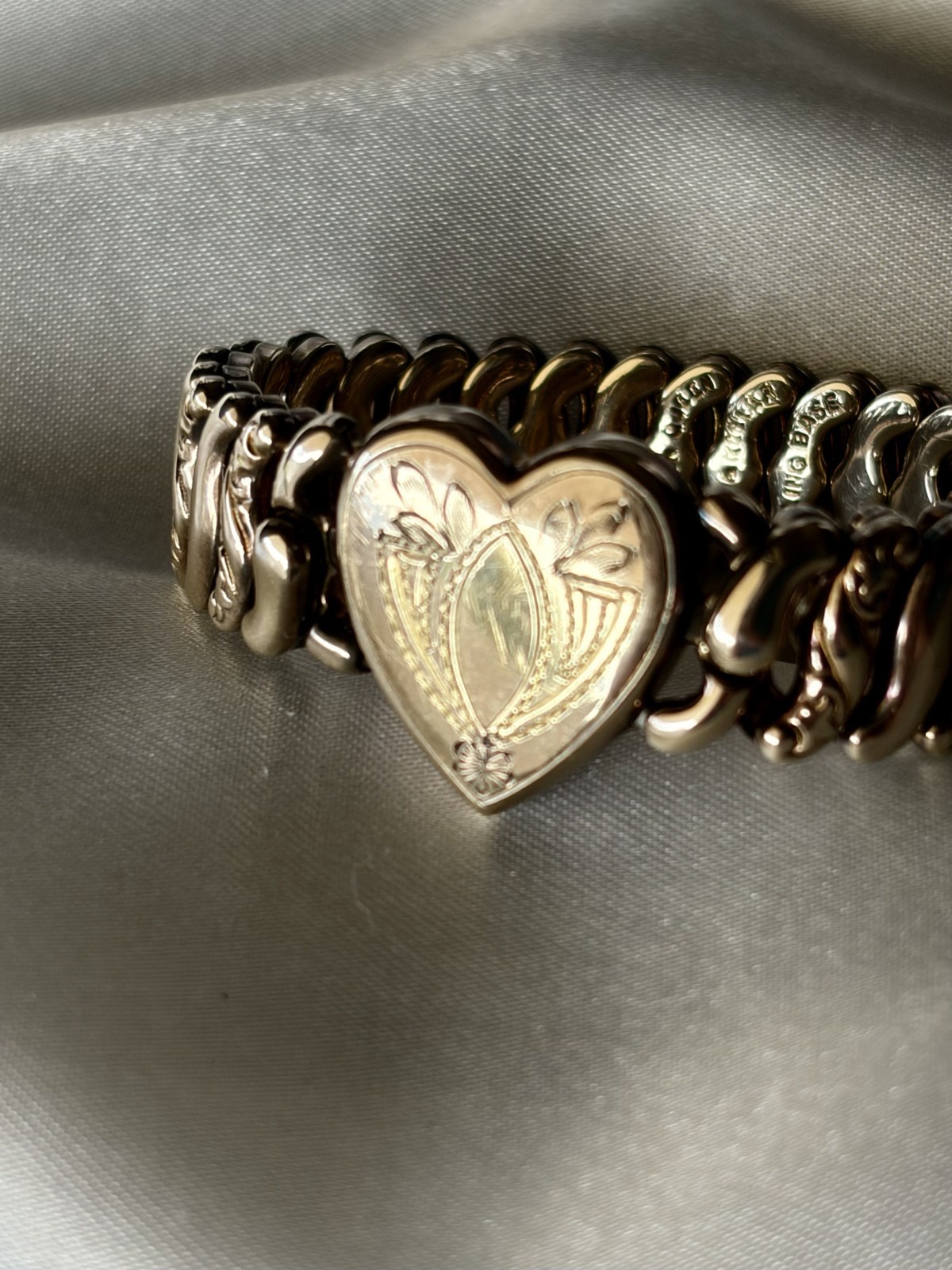 WW2 Pitman Keeler American Queen Sweetheart Expansion Bracelet Sterling Base