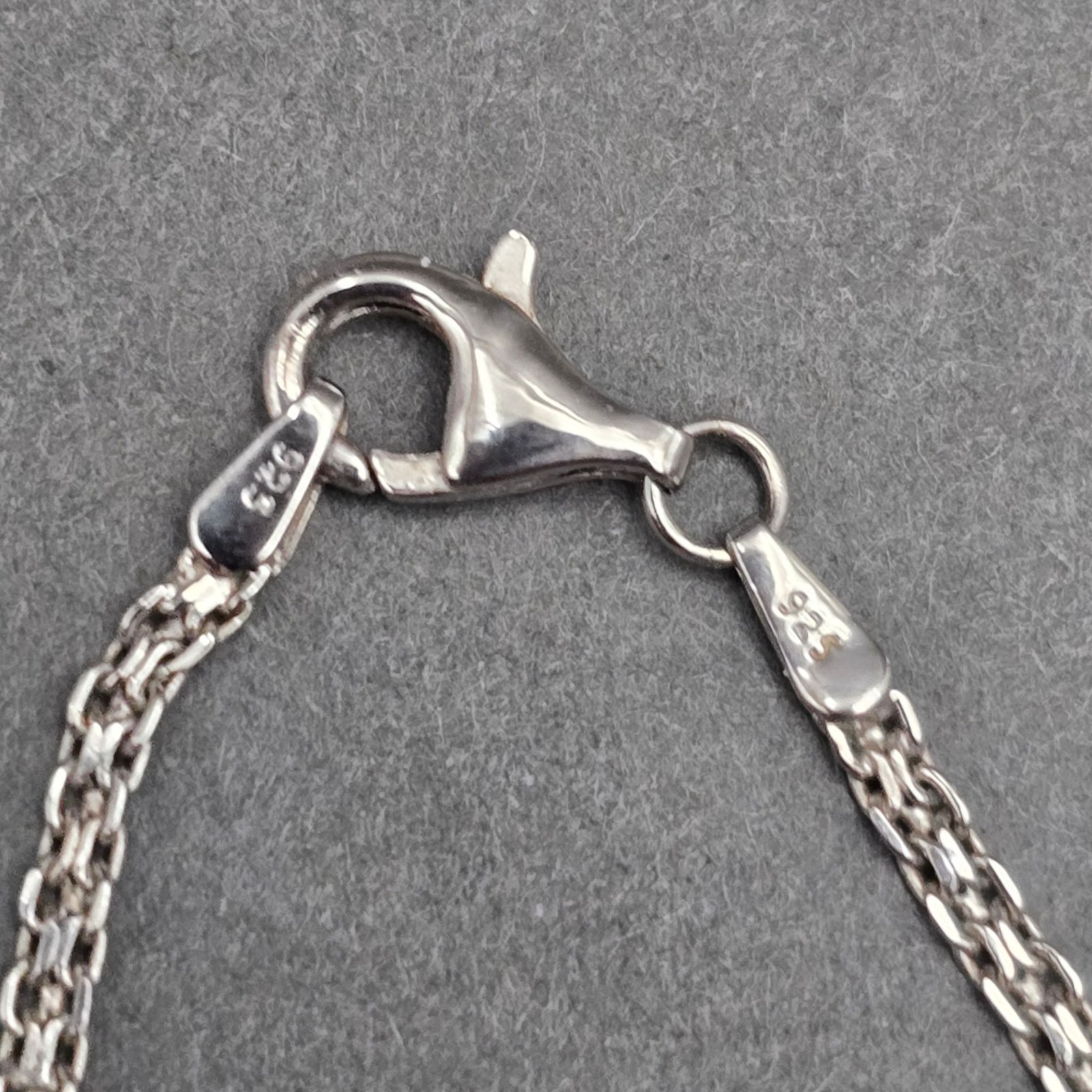 Vintage CW Sterling Silver CZ Infinity Wave Bar Choker Necklace 15″ Designer