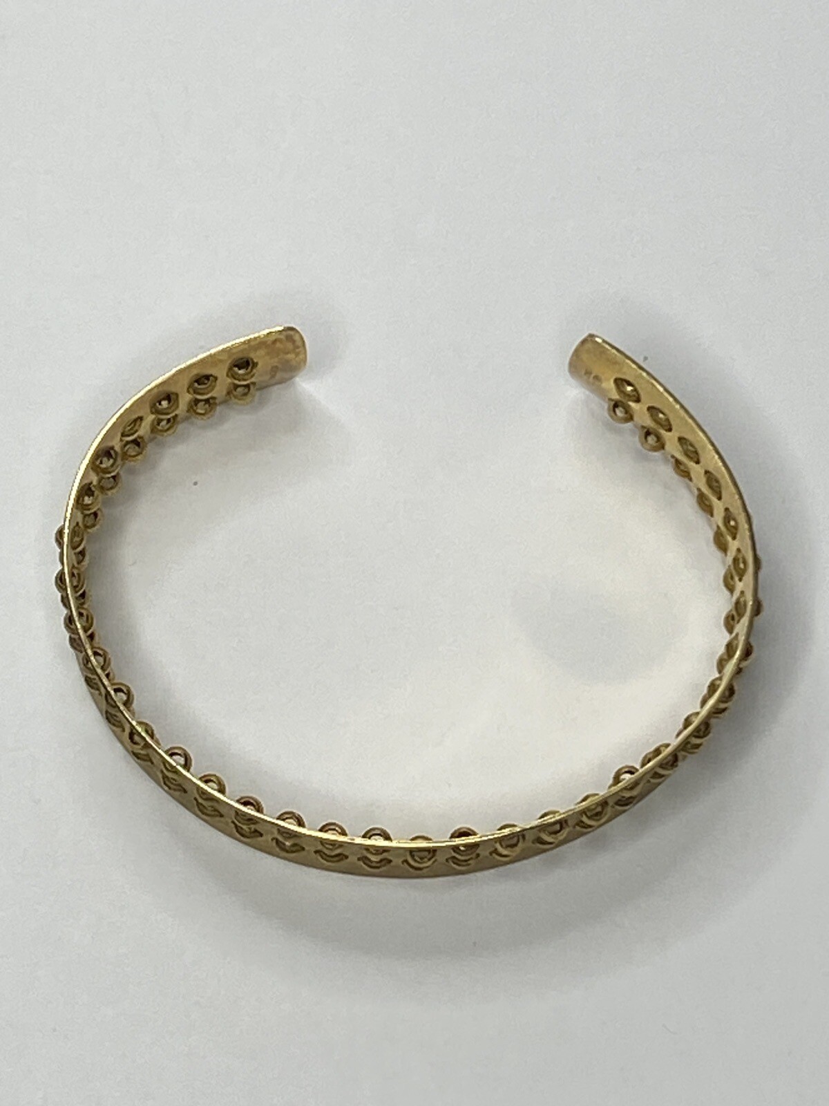 Vintage Athomie Italy 925 Silver Cuff Bracelet Gold Tone Designer Rare