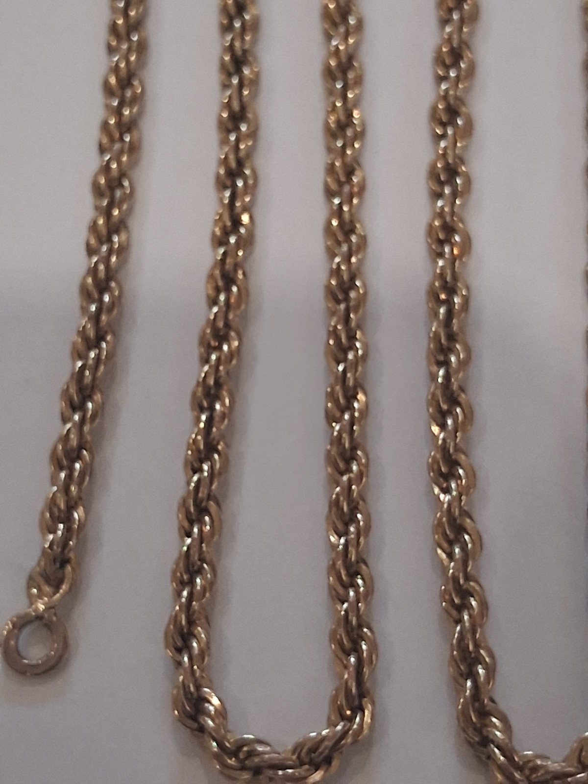 Vintage 1/20 12K Gold Filled Necklace Rope Chain Twisted 30″