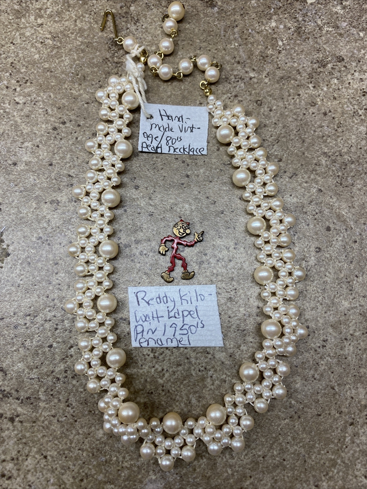 LOT of 28 Vintage Jewelry Necklaces, Rings, Earrings, Pins Rhinestone, Pearls