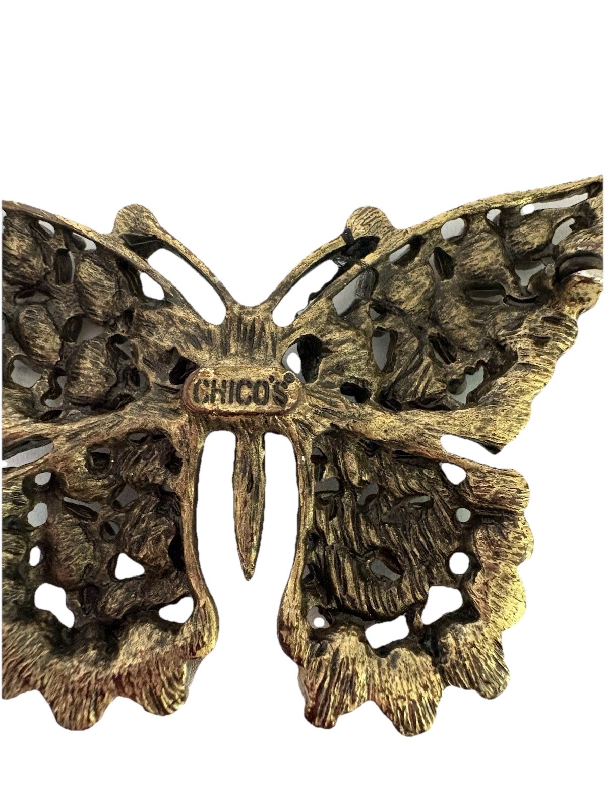 Chico’s Butterfly Pin/Brooch with Blue and Purple And Yellow Stones