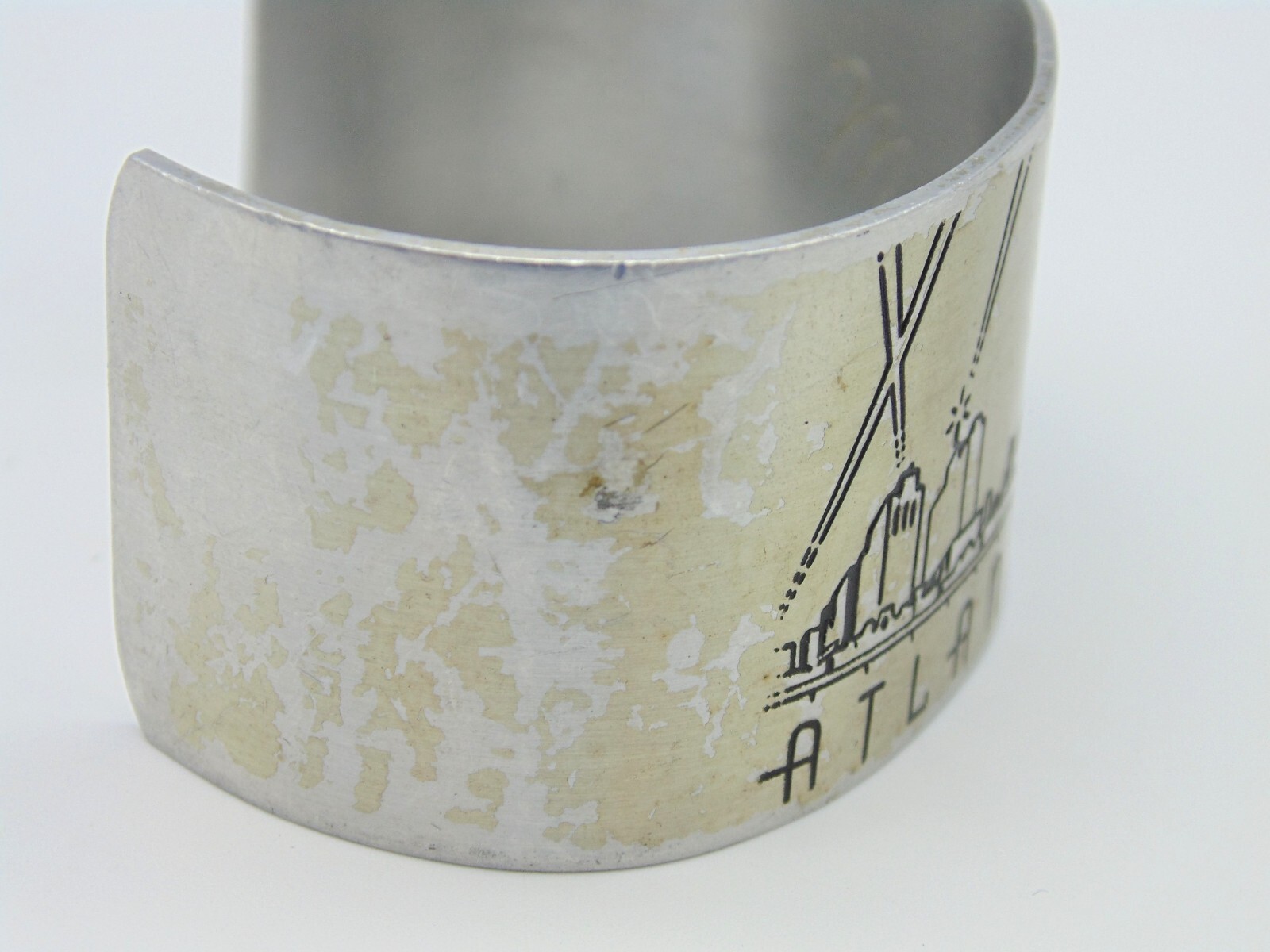 RARE Vintage Signed ~ 1962 MARY LOU ~ ATLANTIC CITY NJ ~ Souvenir CUFF BRACELET