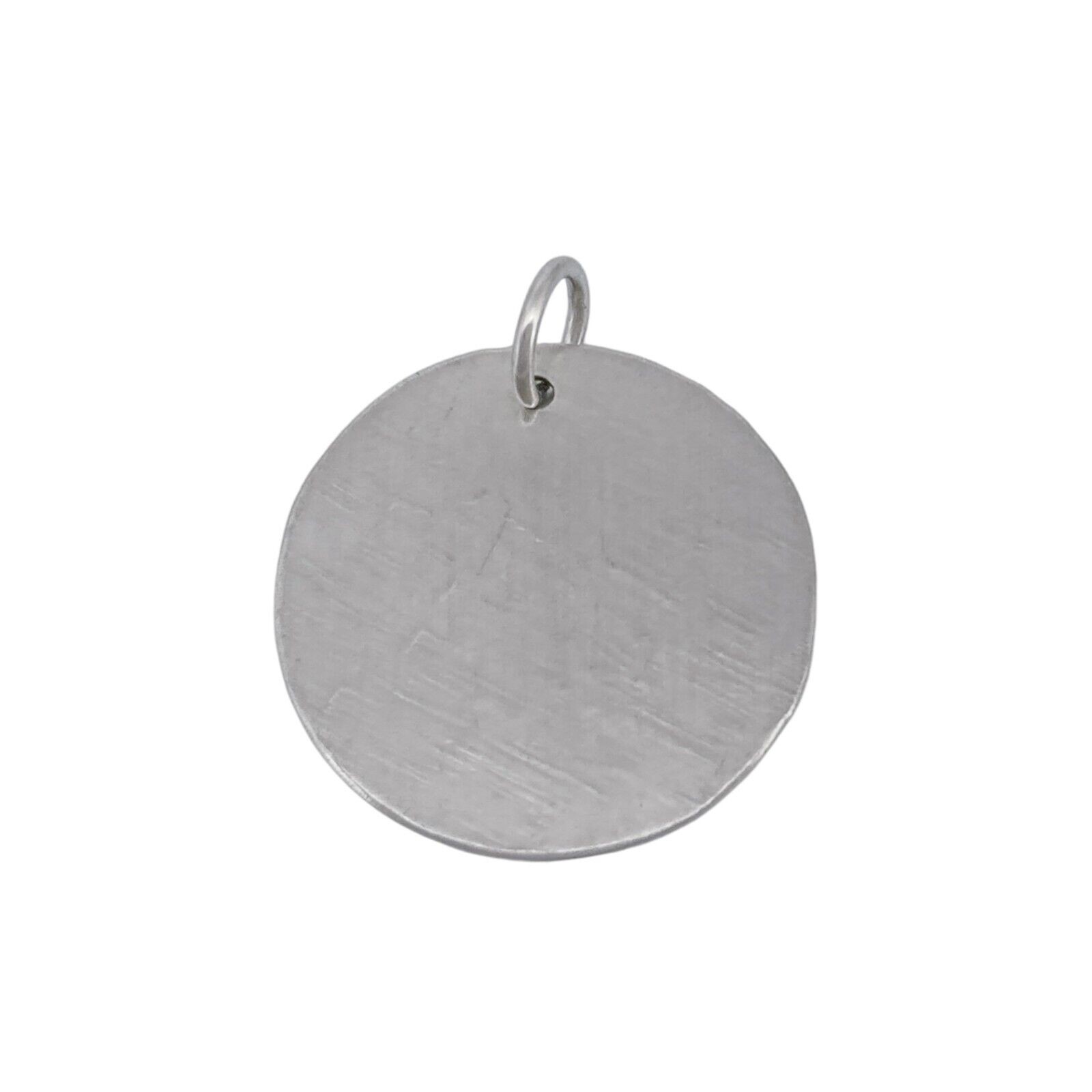 Vintage Sterling Silver 925 Round Heart Pattern Pendant