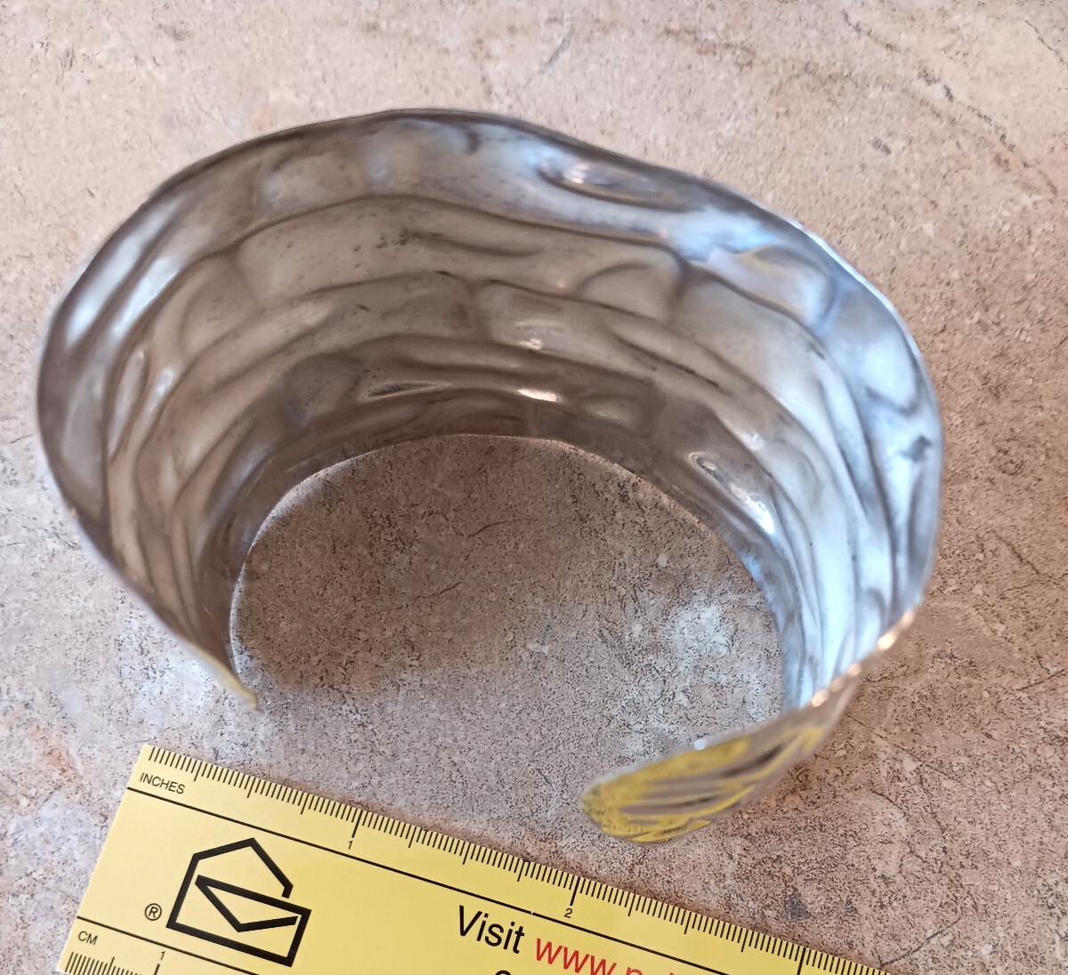 NOS Unsold STERLING SILVER Plated CUFF BRACELET Modernist 1980’s TAXCO MEX
