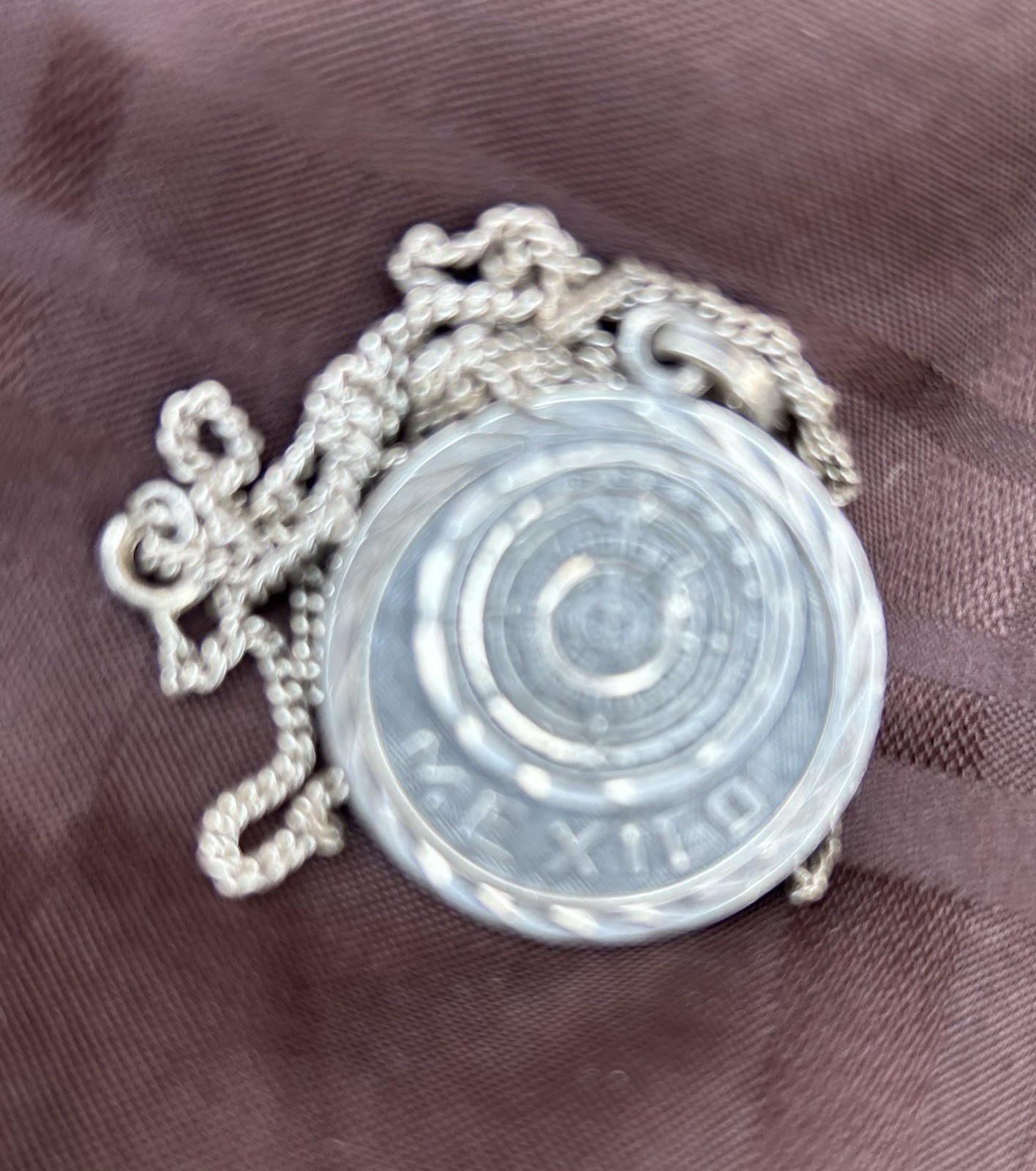 Vintage Mexican Sterling Silver Pendant Necklace .925 Stamped Joy-mex