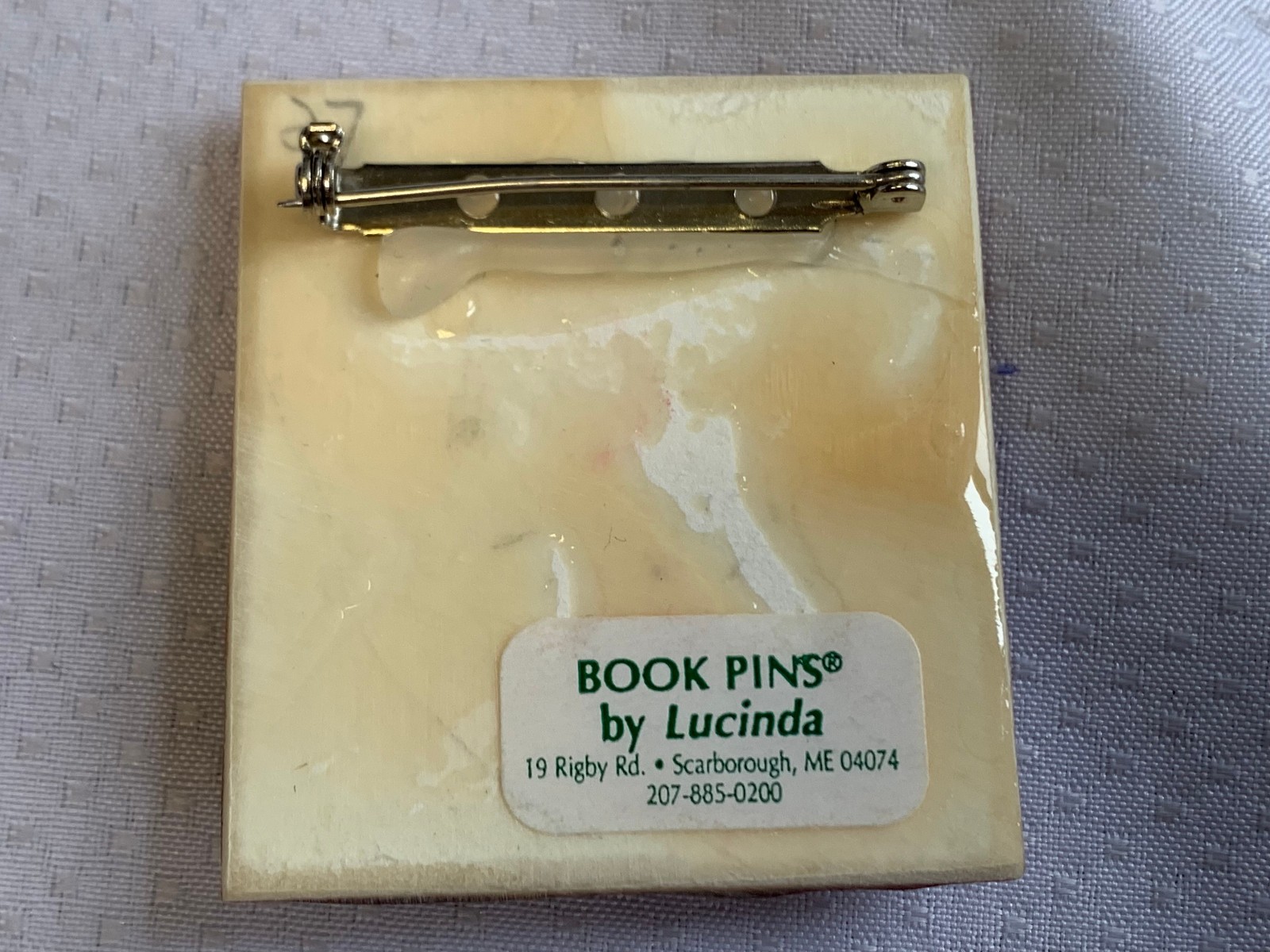 Vtg Book Pins by Lucinda Brooch Lot House Artisan Safety Lock Clasps