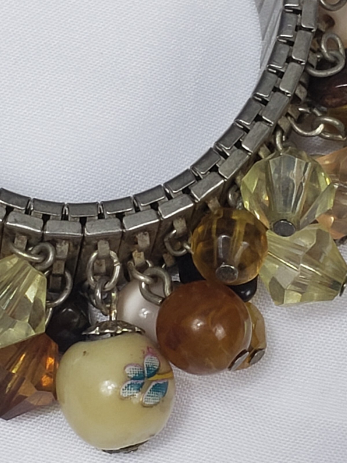 Jade tigers eye Cha Cha Bracelet Glass Bead Expansion Meditation Success Wealth