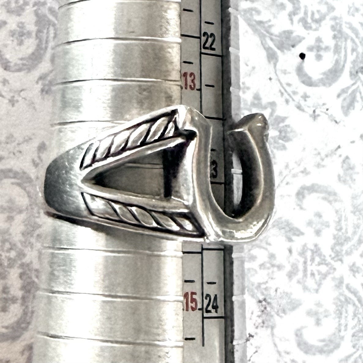 Horseshoe Ring Size 14 Sterling Silver Braided Western Rope Country Mens Gift