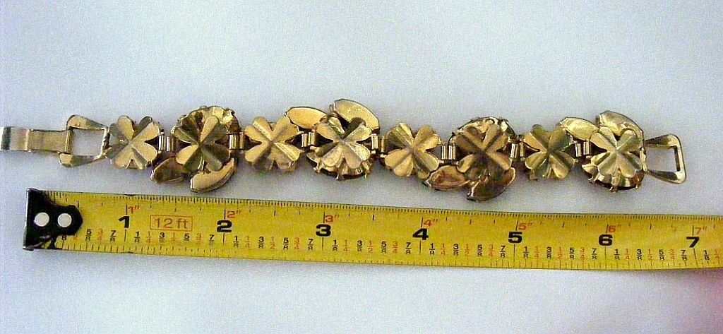 Vintage Bracelet Ornate Confetti & Rhinestones Pink, Red, Lt Purple Prong Set