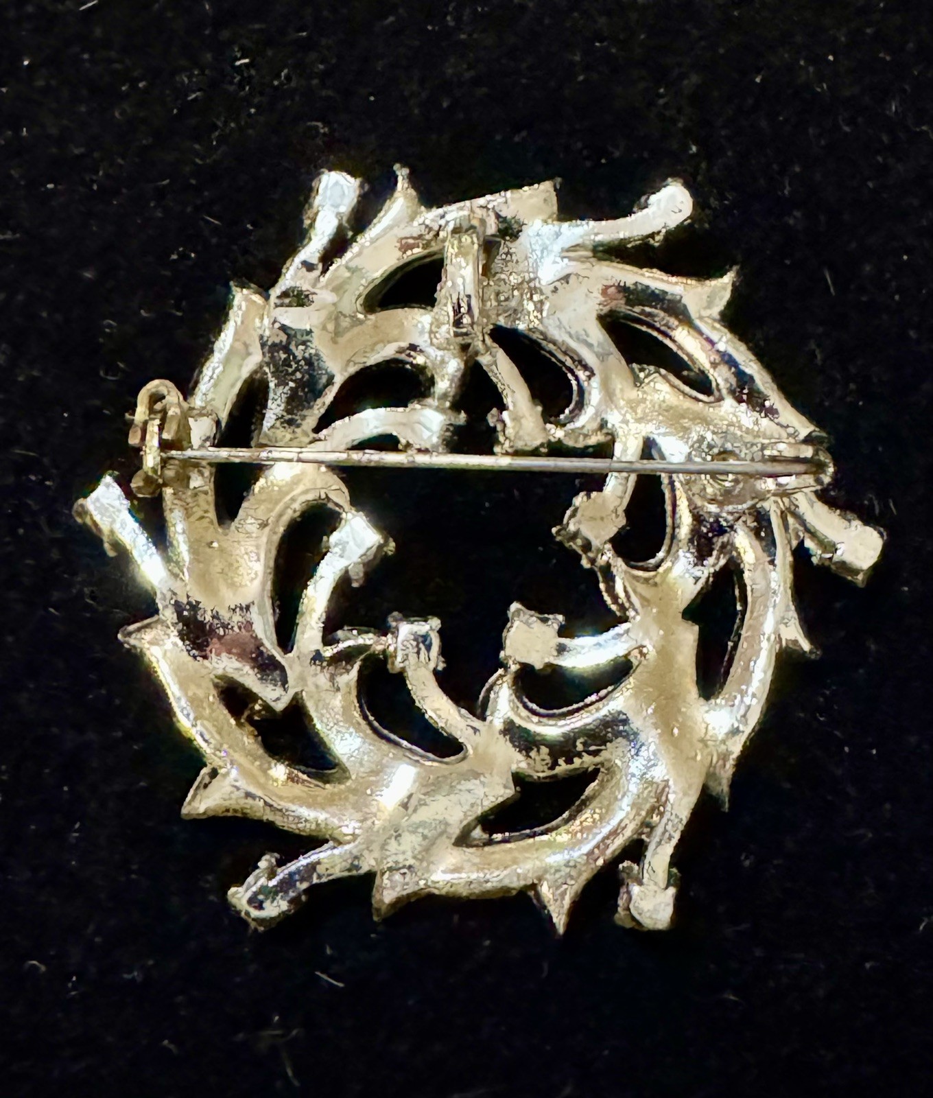 Vintage Light Blue & White Rhinestone Silver Tone Convertible Brooch & Pendant