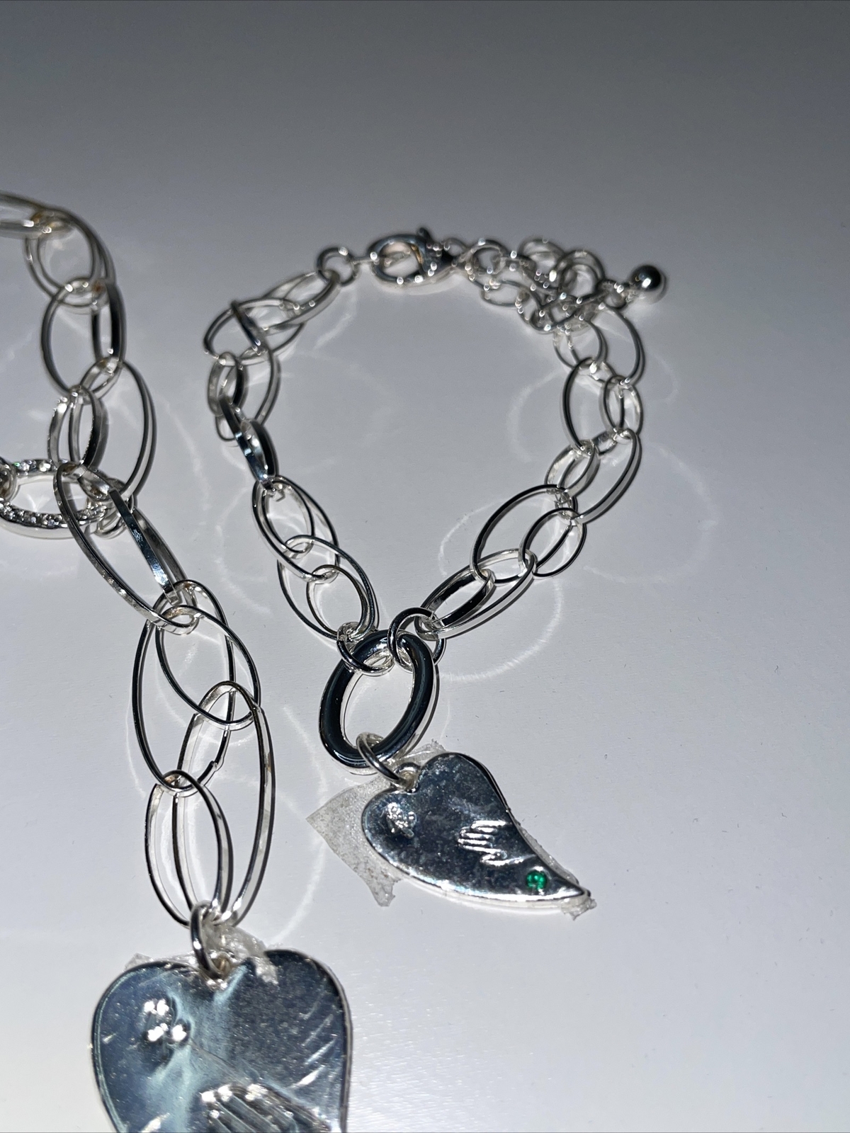HSN Evolve John Edward Silvertone Hand On My Heart Fashion Jewelry Set READ A311
